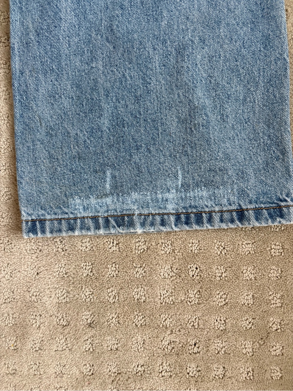 Free People We the Free 100% Cotton Jeans Wide Straight Leg Size 27 Medium Wash - Picture 10 of 11